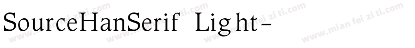 SourceHanSerif Light字体转换